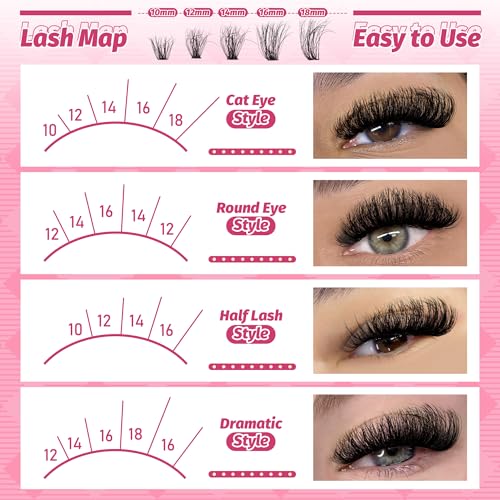 Eefofnn DIY Fluffy Lash Extension Kit C04-Volume Fluffy | 10-18MM