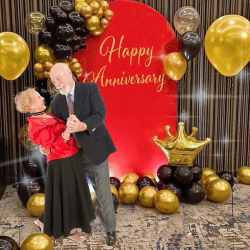 Happy Anniversary Decal Sign - Gold Wall Stickers for Party Backdrop
