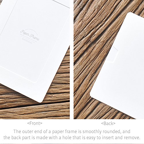 4x6 Inch White Paper Photo Frames - 20 Pack for Easy Display