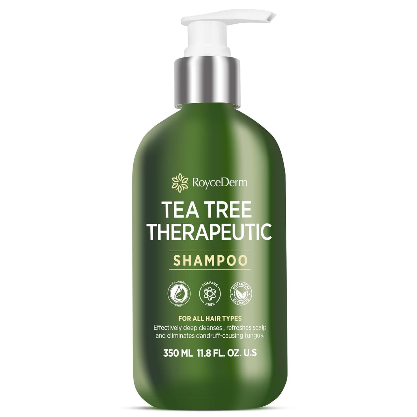 Tea Tree Shampoo - Anti-Dandruff Scalp Care for Dry, Itchy Hair | Paraben & Sulfate Free, 2 Pack