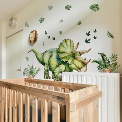 Large Triceratops Dinosaur Wall Stickers for Kids' Rooms