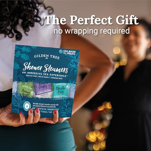 GILDEN TREE Shower Steamers Variety Pack with 3 Aromatherapy Scents - Sinus Relief & Relaxation, Made in USA