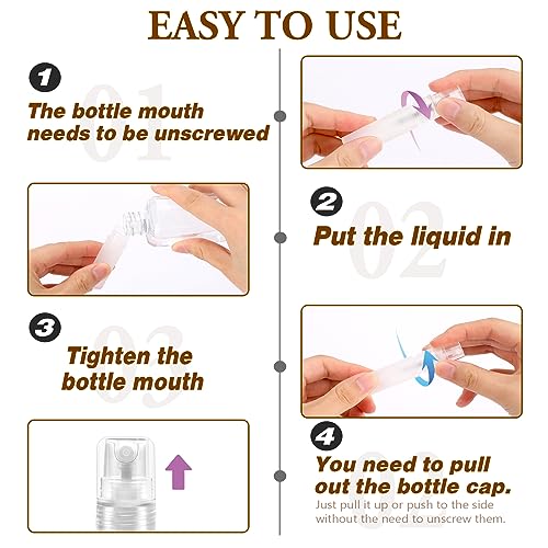 6 Pack 5ml Refillable Mini Spray Bottles for Travel & Perfume