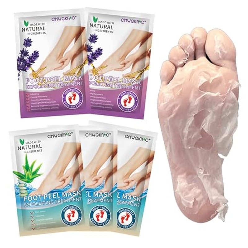 5 Pack Foot Peeling Mask,Exfoliator Peel Off Calluses Dead Skin Callus Remover,Foot Mask for Dry Cracked Feet,Foot Peel Masks for Men and Women Feet Peeling Mask for Fathers Day Gift,Gifts for Him
