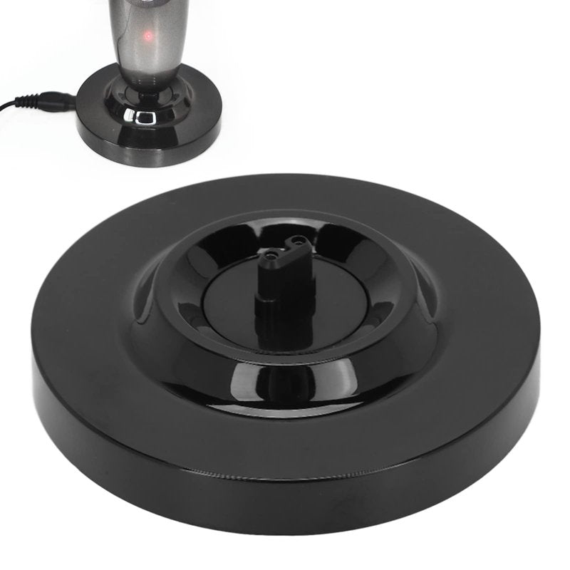 Universal Electric Shaver Charging Stand - Level Round Shape, Deep Design, Wide and Beautiful - Men's Shaver Charger Base in Black