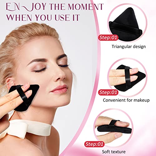 90 Pcs Triangle Powder Puff Set - Soft Makeup Sponges with Strap for Face
