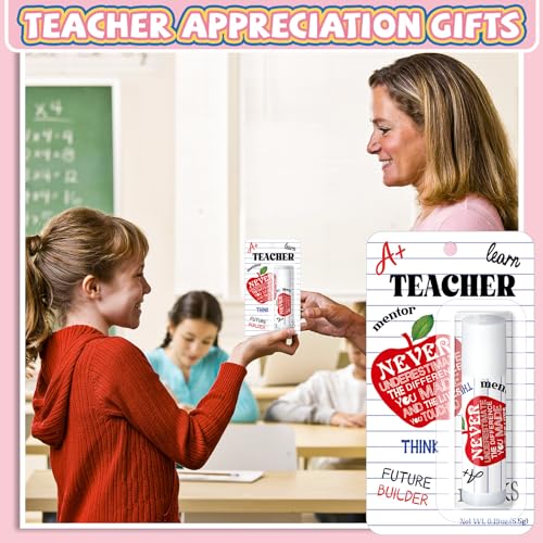Sacubee Classic 15 Pack Teacher Appreciation Lip Balm Set with Honey Flavor
