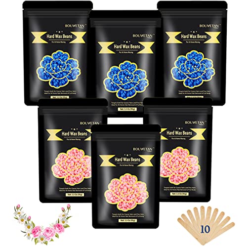 Bouvetan 1.3Lb Hard Wax Beads for Brazilian & Body Hair Removal