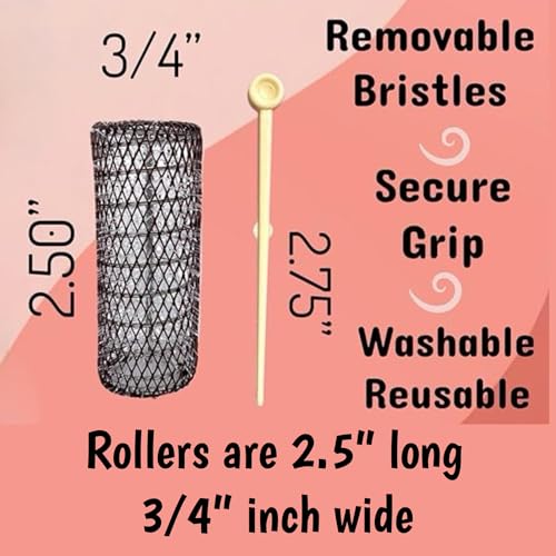 ALAZCO Vintage Style Medium Hair Rollers with Locking Pins - 14 Pack