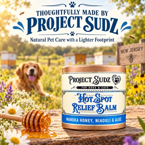 Pet Skin Relief Balm for Dogs & Cats - Soothing Natural Moisturizer with Manuka Honey & Aloe