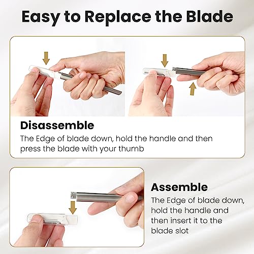 COSYLIFE Dermaplane Razor Set for Women | 20 Blades for Exfoliating & Eyebrow Shaping