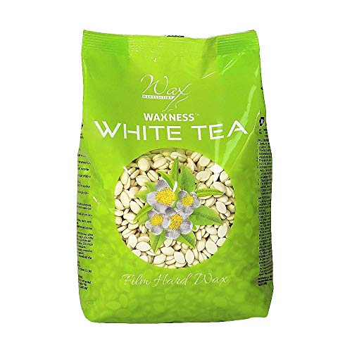 White Tea Cream Hard Wax Beads 1.1 lb - Stripless Professional Wax for Face & Body, Made in Italy