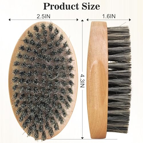 SUNBIRD Men's Boar Bristle Beard Brush - Solid Wood Grooming Tool