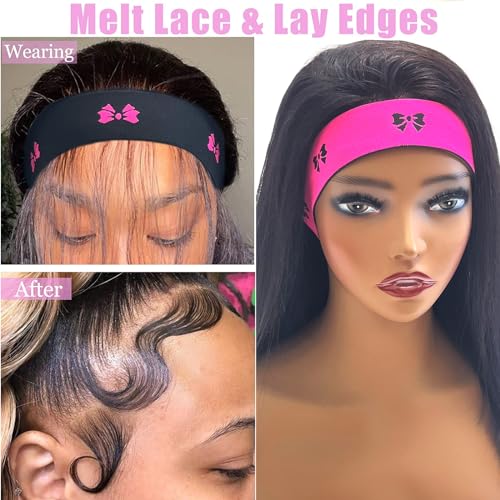 Wig Band Set - 2 Adjustable Elastic Bands with Brush & Comb