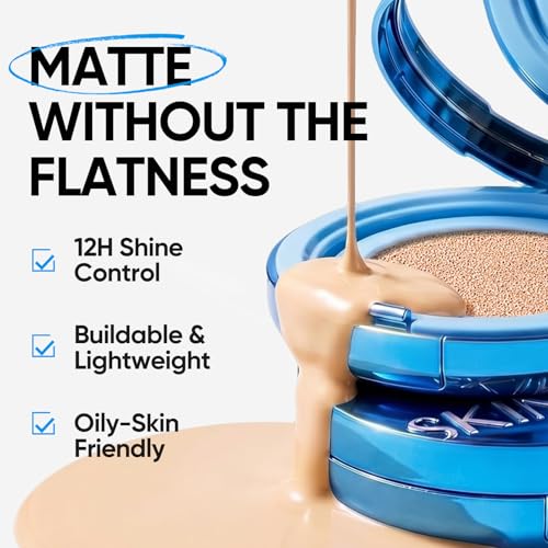 SKINTIFIC Velvet Matte Cushion Foundation #02 Ivory - Full Coverage