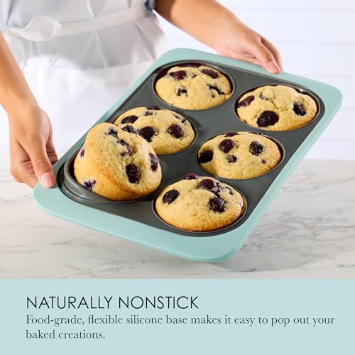 Chicago Metallic Silicone Muffin Pan - 6 Cup Nonstick Bakeware
