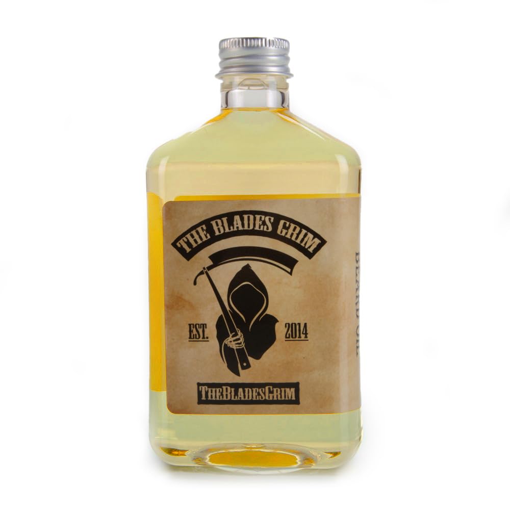The Blades Grim – Pre-Shave Oil, Handmade in the USA (Smolder, 8.45oz)