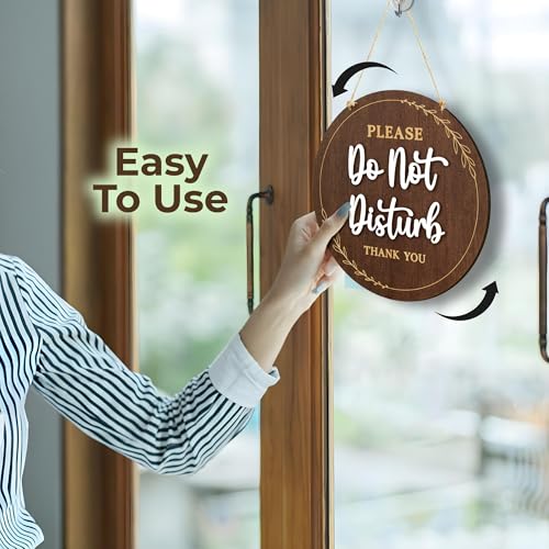 Do Not Disturb Door Hanger - 10 Inch Wooden Privacy Sign