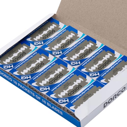 Dorco ST300 Platinum Double Edge Razor Blades - 100 Count