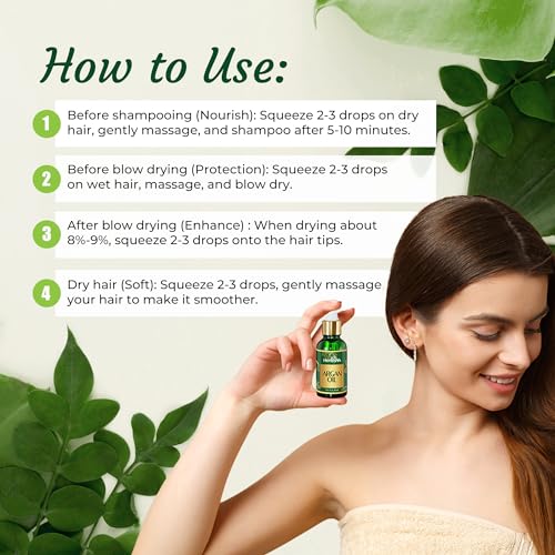 Herbishh Argan Oil Hair Serum for Frizz Control - 30ml