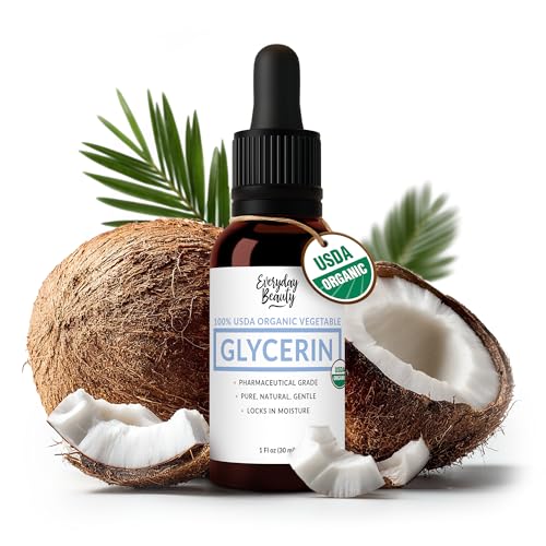 Everyday Beauty 1 Fl Oz Organic Glycerin for Skin & Hair - USDA Certified, Not Palm Oil