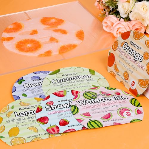 18 Pack Colorful Fruit Facial Masks Set for Skincare & Spa Gifts