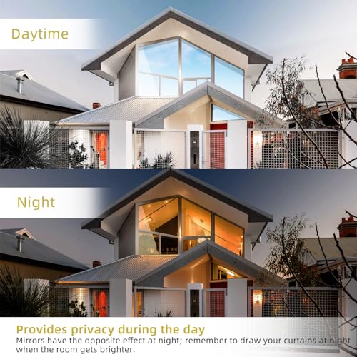 One Way Privacy Window Film - Red Mirror Tint, 17.5in x 6.5ft