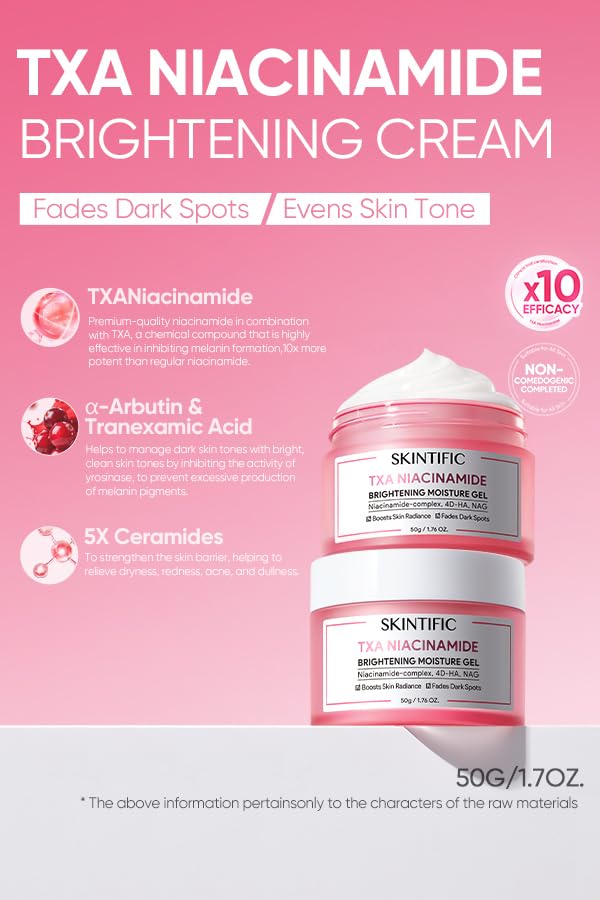 SKINTIFIC Niacinamide Brightening Moisturizer 50g – Hydrating Face Cream
