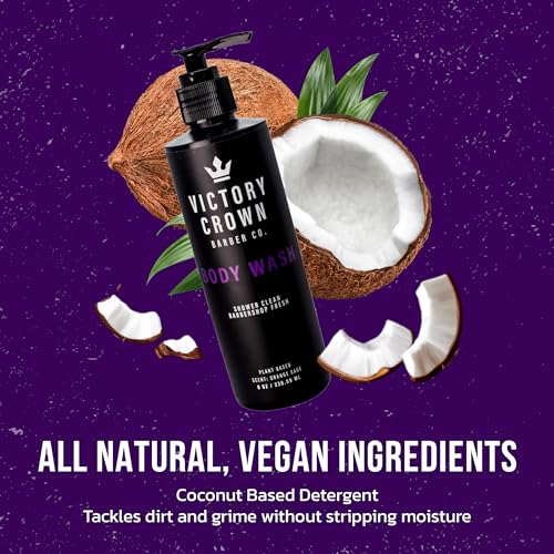 Victory Crown Plant-Based Moisturizing Body Wash with Coconut & Pumice - 8 Oz, Gentle & Exfoliating
