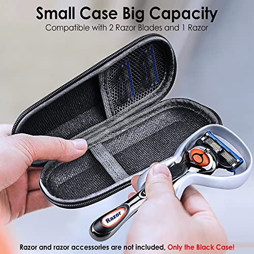 Enerfort Razor Travel Case - EVA, Lightweight, 2 Blade Pocket (Black)