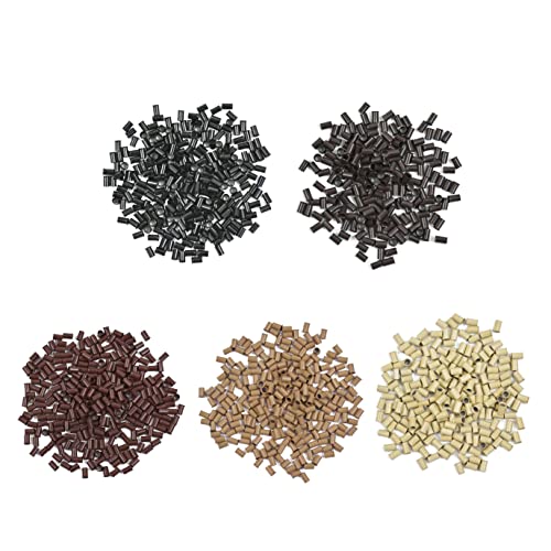 2500 Pcs Micro Rings Links Beads for Hair Extensions - Mixed Colors