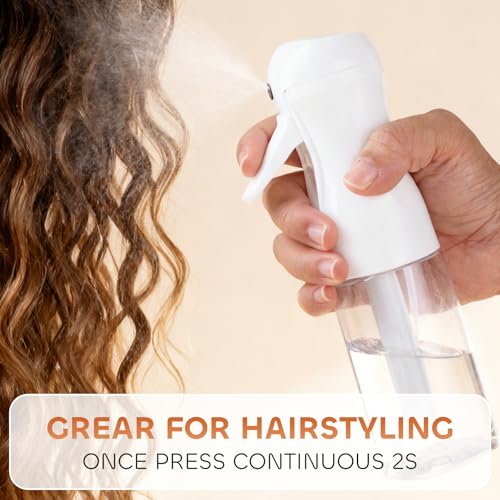 AMOMELA 2-Pack Continuous Spray Bottle for Hair & Plants - 200ml