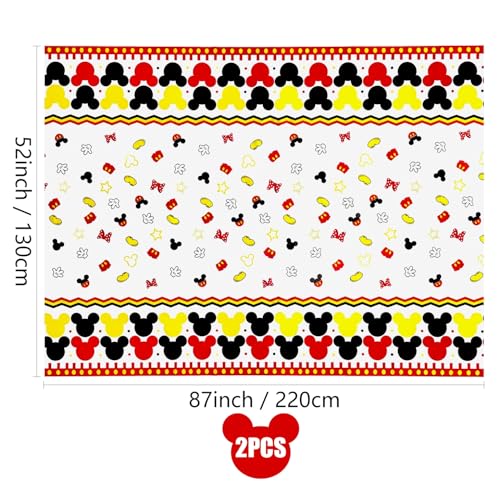 2 Pack Bear Head Tablecloths - Disposable Plastic for Parties
