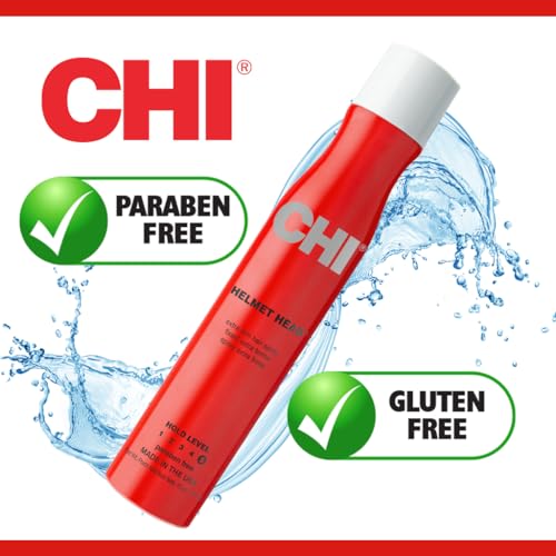 CHI Helmet Head Extra Firm Hairspray, Unscented 10 Oz - Strong Hold & Humidity Resistance