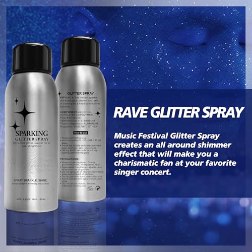 Mifeloy Silvery Hair & Body Glitter Spray 100ml - Long-Lasting Quick-Dry Shimmer