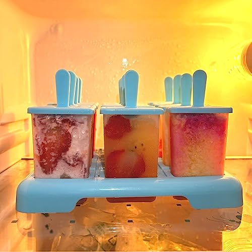 Alinana 12-Cavity Popsicle Molds with Built-in Sticks & Funnel