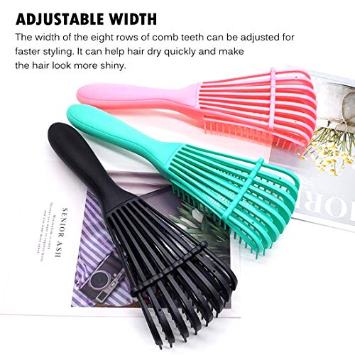A.DASHER Detangling Hair Brush for Afro Textures - 4 pcs, Purple