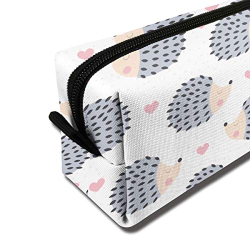 Cute Hedgehog Travel Makeup Bag Cosmetic Organizer with Zipper Pouch