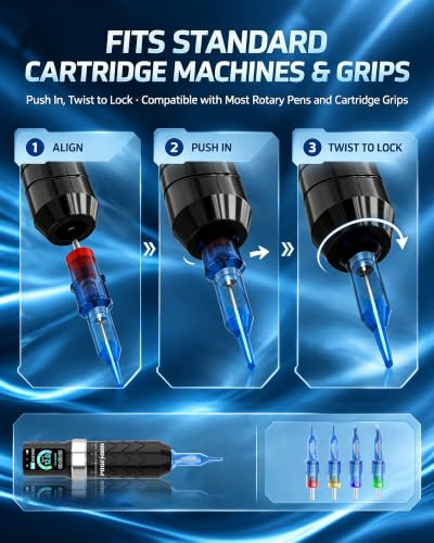 Poseidon V3 Tattoo Cartridge Needles 30Pcs Assorted RL RM #12 RL RM Variation