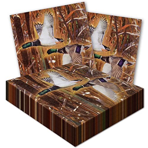 Havercamp Camo Duck Napkins - 32 Pack, 6.5 Inch Biodegradable