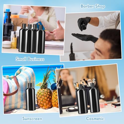 Domensi 6.8oz Plastic Squeeze Travel Bottles - 12 Pcs Leakproof Disc Cap Set
