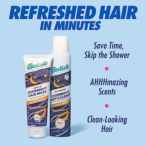 Batiste Overnight Deep Cleanse Dry Shampoo 3.81oz. Pack of 2 - Oil-Free Hair Refresh