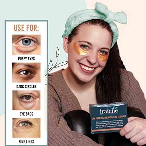 Live Fraiche 24k Gold Under Eye Patches for Dark Circles & Puffiness