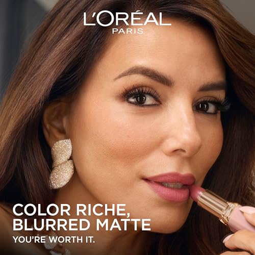 L'Oreal Paris Colour Riche Blurred Matte Lipstick - Moisturizing Formula with Argan Oil & Vitamin E