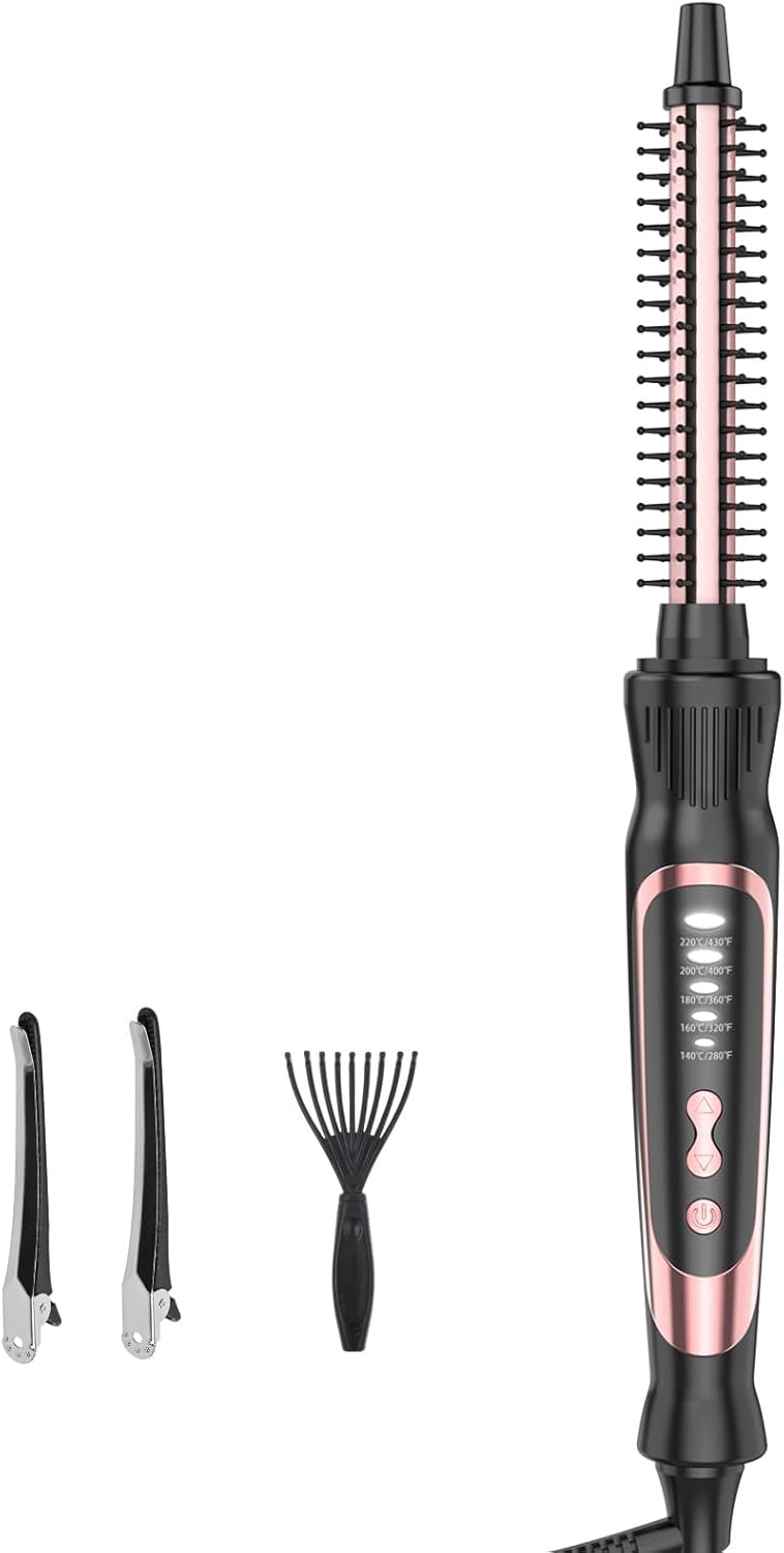 Heated Round Brush - Thermal Styling Tool with Ceramic Ionic Technology | 0.5 Inch Rose Gold for Volumizing & Curling