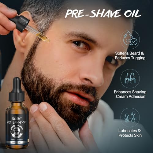 Men's Shaving Kit Gift Set with Pre-Shave Oil, Shaving Cream & Aftershave - Natural Cedar Scent