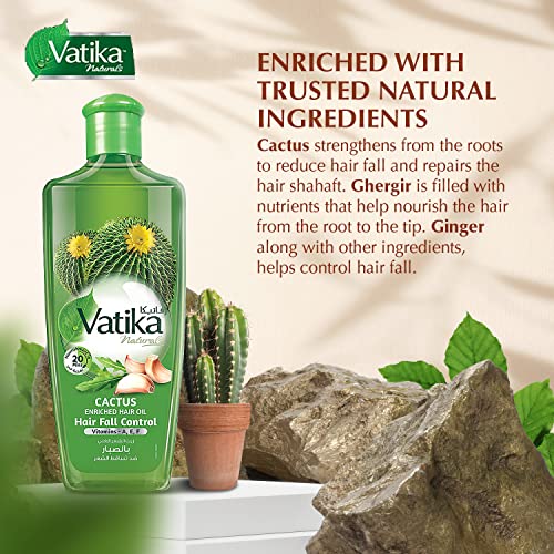 Vatika Naturals Cactus Enriched Hair Oil for Stronger Hair - 300ml