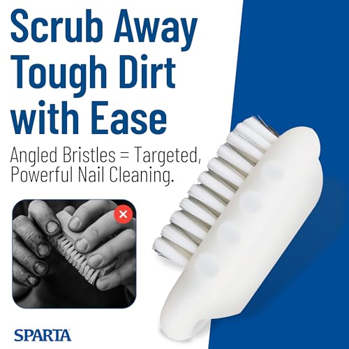 SPARTA 5-Inch Hand and Nail Scrub Brush with Dual Bristles for Commercial Foodservice