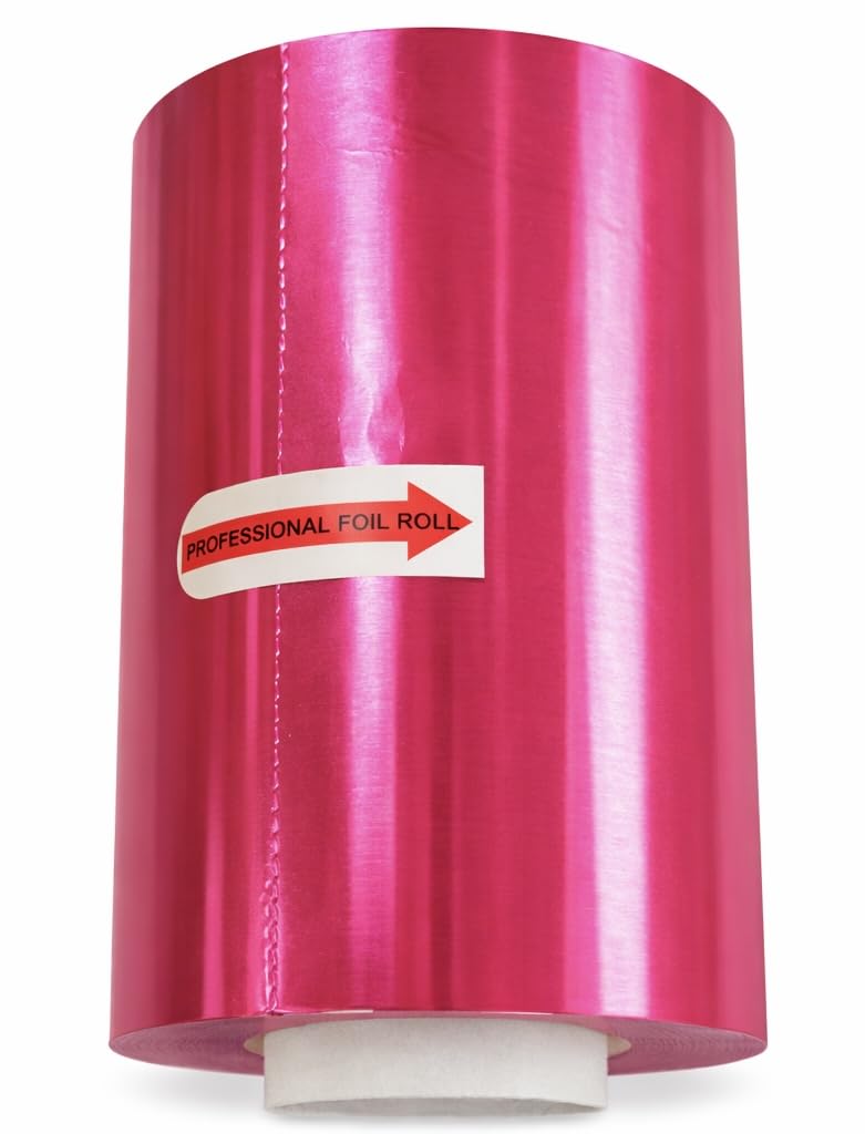 Foilmall Hairdressing Aluminum Foil Roll 12 cm x 250 m 15 mic Metallic Colours Random (4.7 in x 820 ft) Pack of 1 (250m (820ft) Pack of 1)