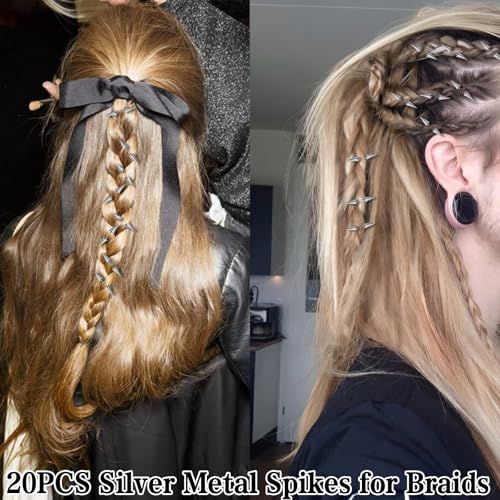 20 Pack Gothic Hair Clips with Spikes - Edgy Punk Accessories